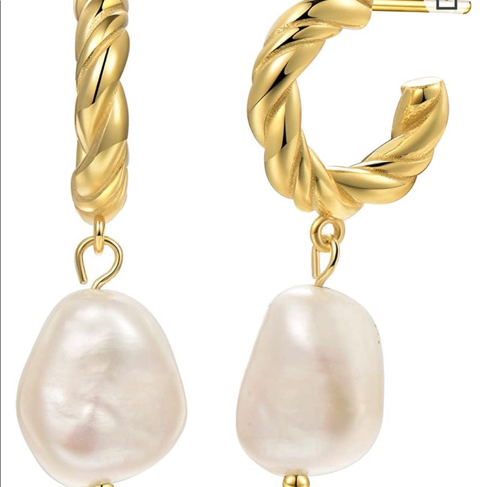 Baroque Pearl Earrings 25 Sterling Silver